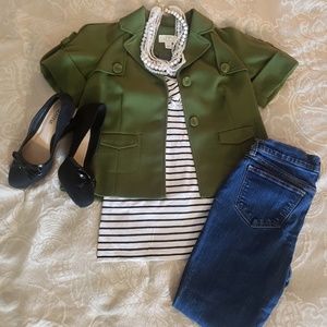 Anne Taylor Loft Petite Short Sleeve Blazer